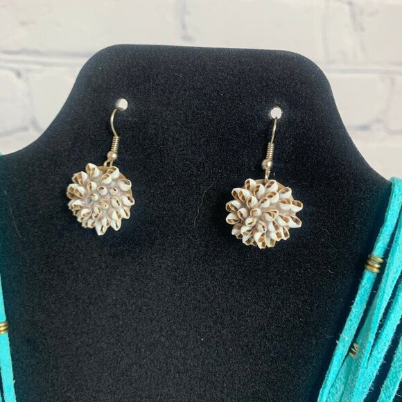 Beach Jewelry Lot 6 pc Shell Coconut Wood Leather - Picture 7 of 9